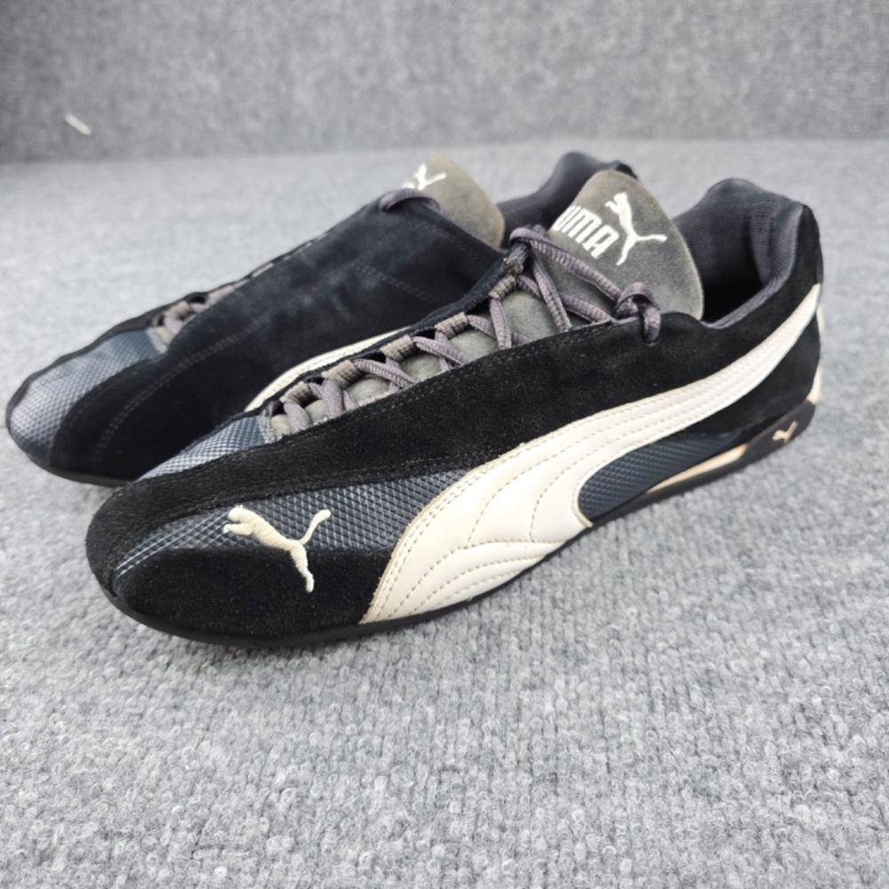 PUMA Speedcat OG Black/White Suede Driving Shoes - Men's Size 11 - Picture 2 of 12